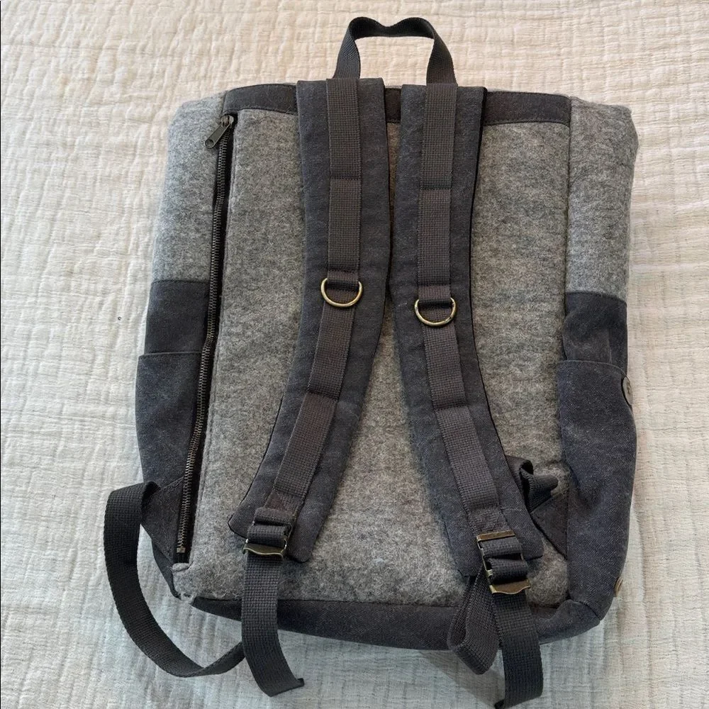 oliday wool/canvas/leather backpack